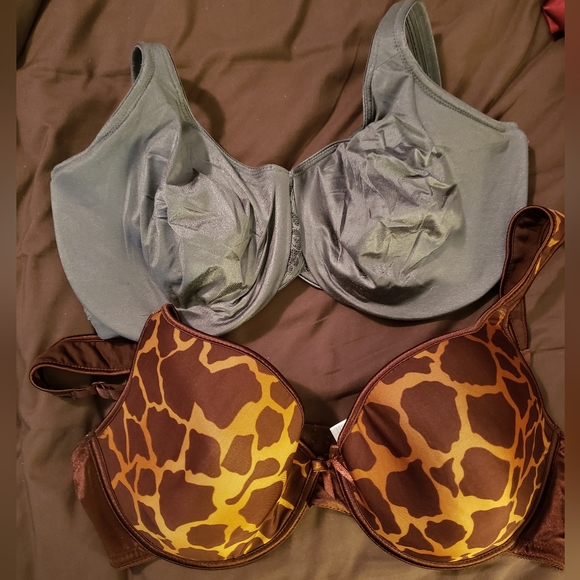 3- Underwire 40DD Bras Delta Burke Animal Brown, Lilyette Gray, Olga White (new) - Picture 2 of 15